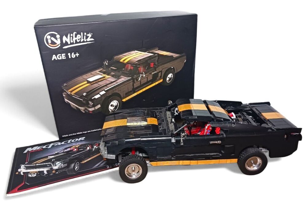 Nifeliz MECFACTOR BLOCKS Muscle Car 1965 GT 350 Race Car Building Set #33008 Box